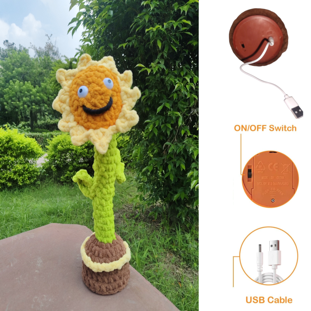 SHIROLI RECHARGEABLE DANCING & SINGING SUNFLOWER SMART TOY - Image 7