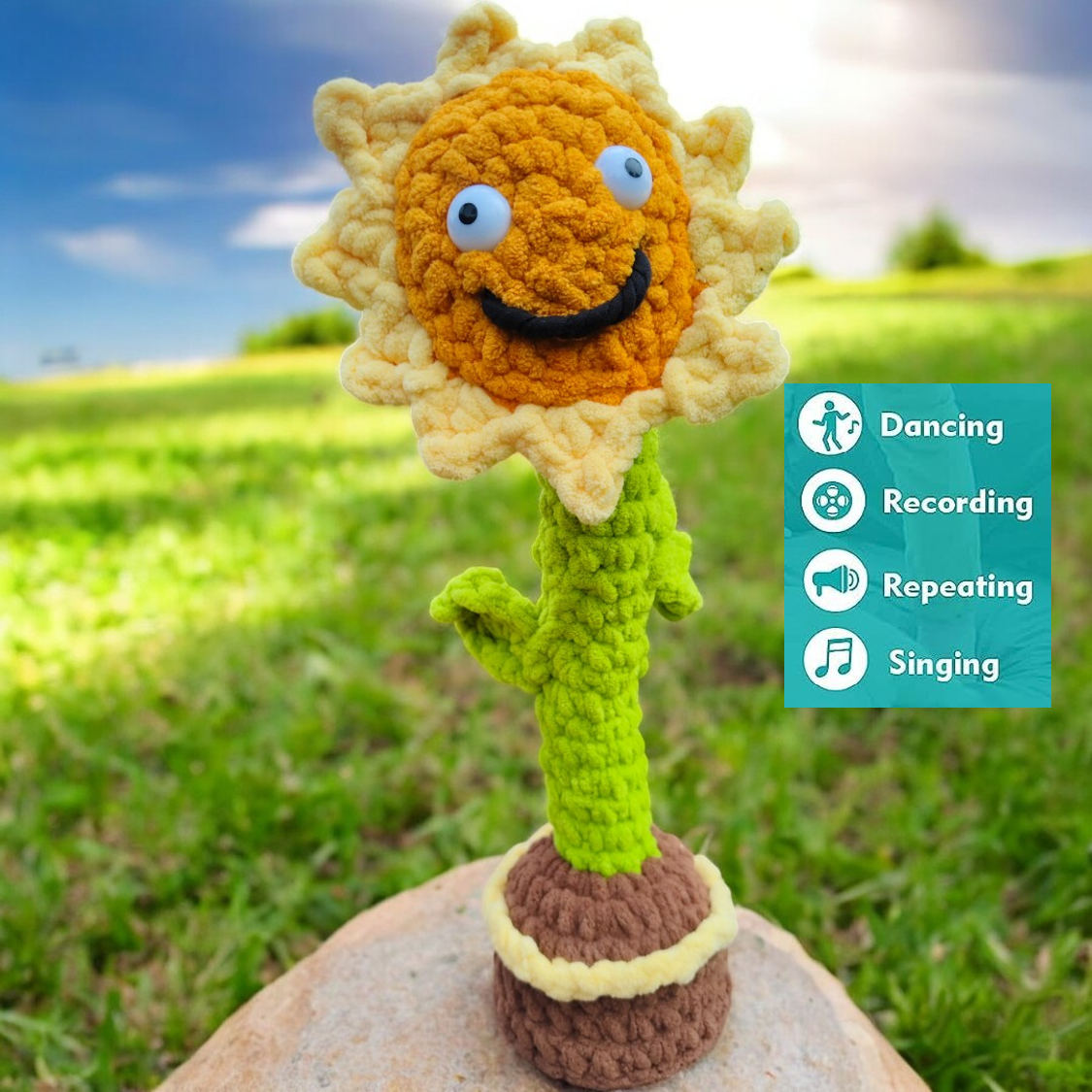 SHIROLI RECHARGEABLE DANCING & SINGING SUNFLOWER SMART TOY - Image 8