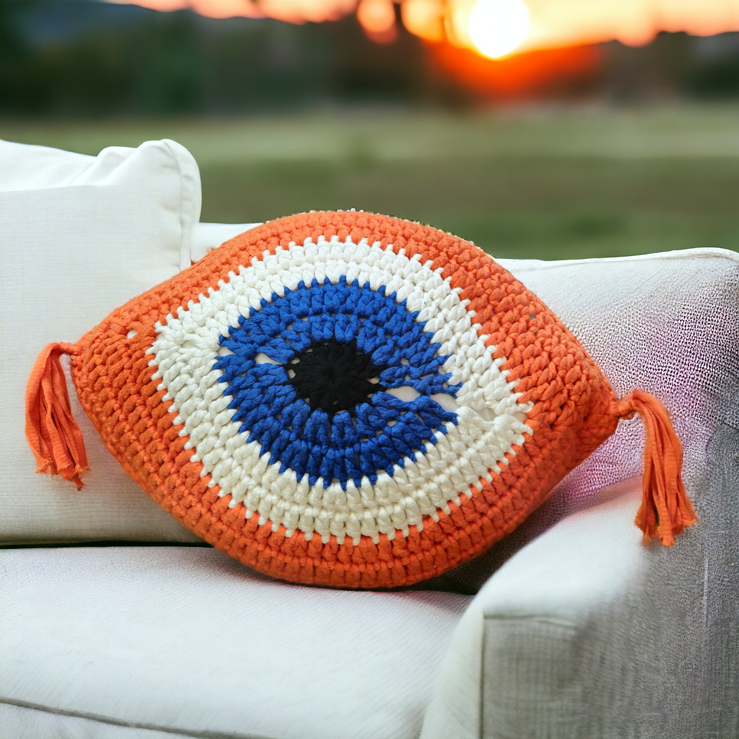 Shiroli Handmade Evil Eye Cushion