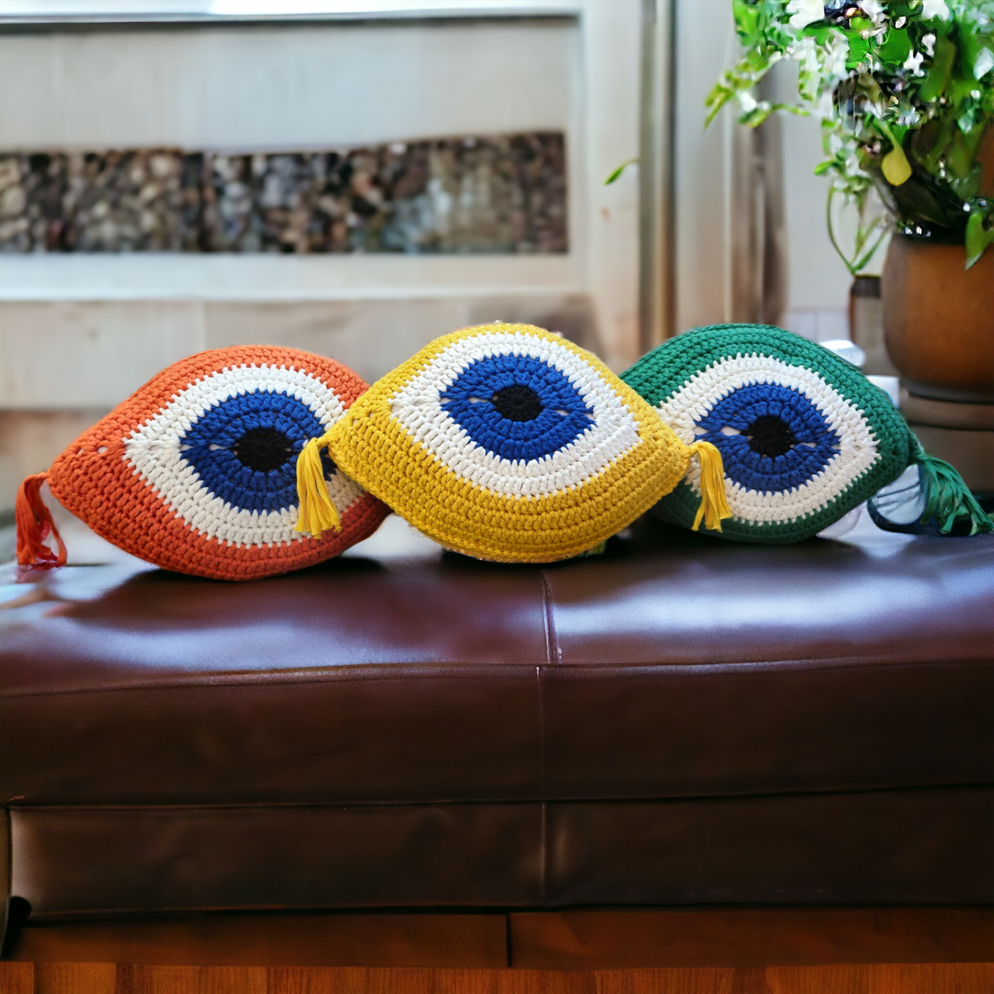 Shiroli Handmade Evil Eye Cushion