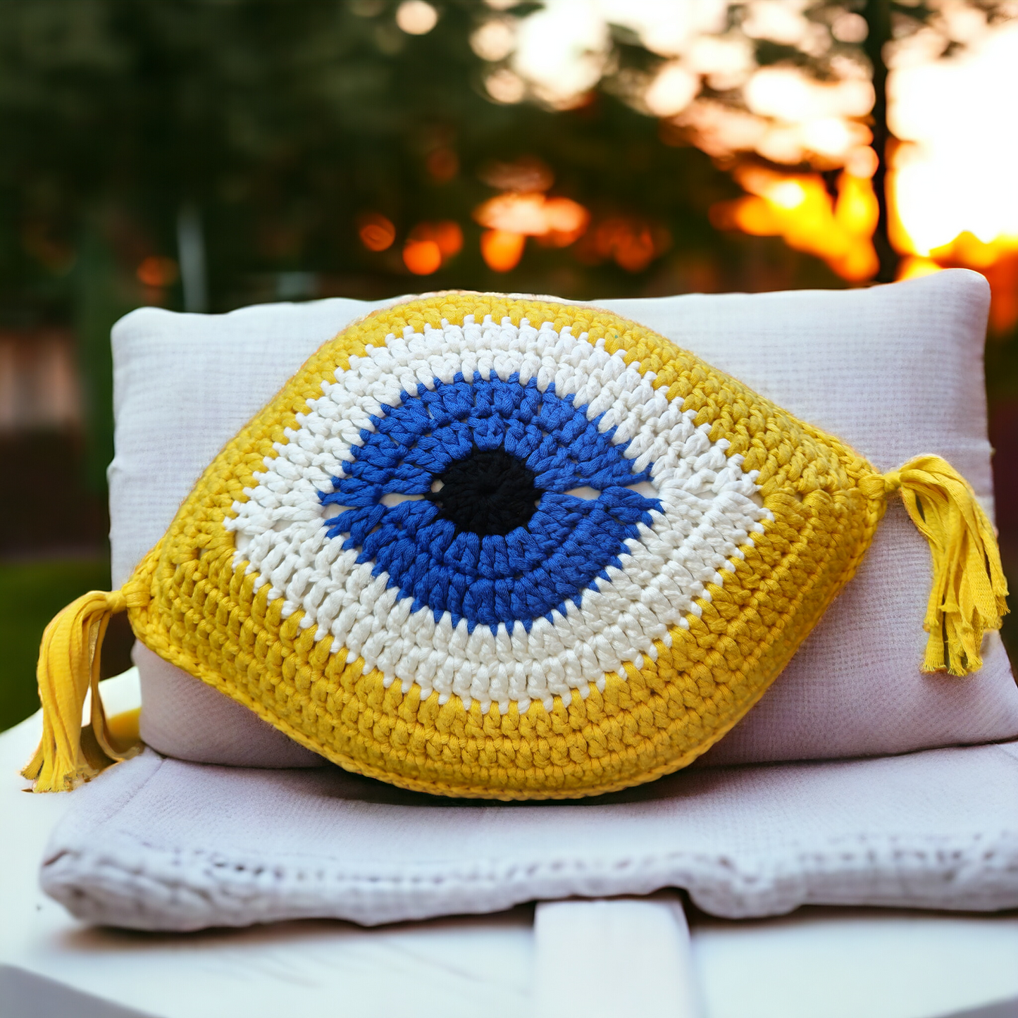 Shiroli Handmade Evil Eye Cushion