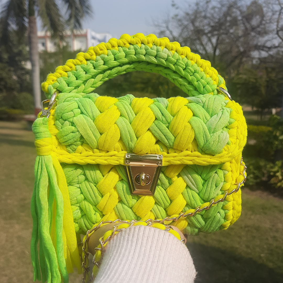 Shiroli Handmade Haldi-Mehndi Crochet Handbag- Image 1