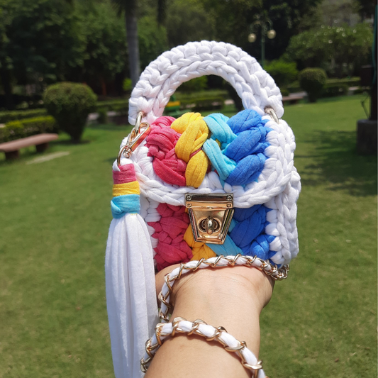 Shiroli Handmade Super Cute Mini Particolored Bag - Image 1