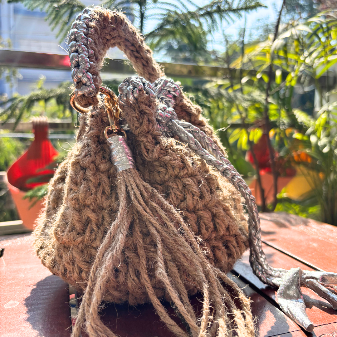 Shiroli Handmade Designer Ecofriendly Jute Potli Bag - Image 6