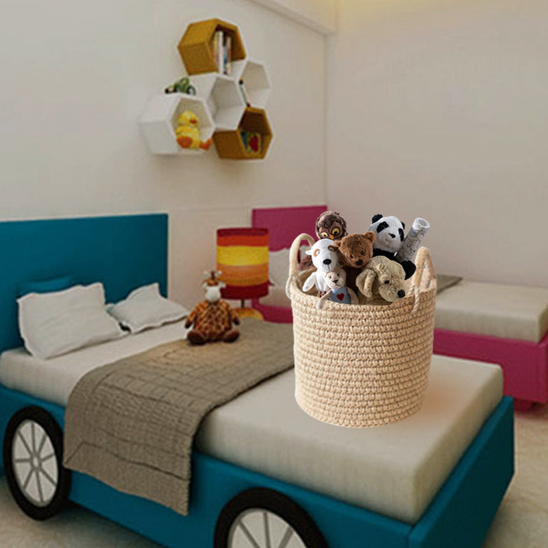 Large Jute Basket With Handles