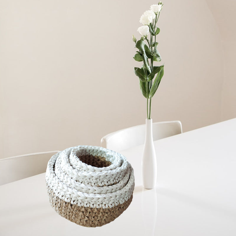 Shiroli - Handmade Jute Organizer Baskets - Set of 4 - Image 2