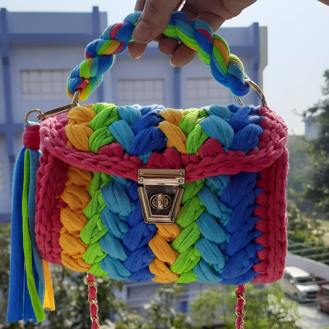 Shiroli Handmade Designer Prismatic Bag - Image 1