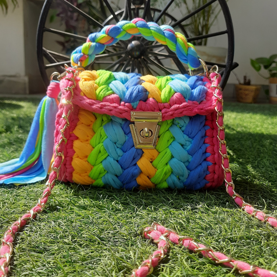 Shiroli Handmade Designer Prismatic Bag - Image 5