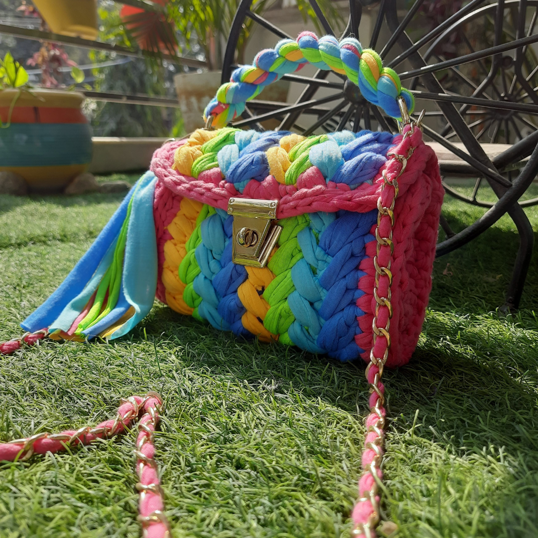 Shiroli Handmade Designer Prismatic Bag - Image 7