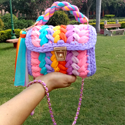 Shiroli Handmade Designer particolored Bag - Image 6