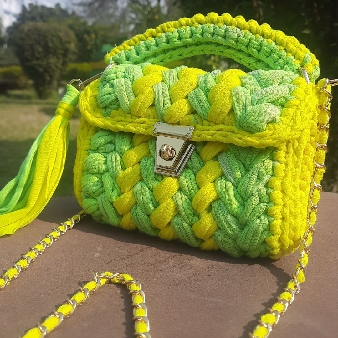 Shiroli Handmade Haldi-Mehndi Crochet Handbag- Image 3