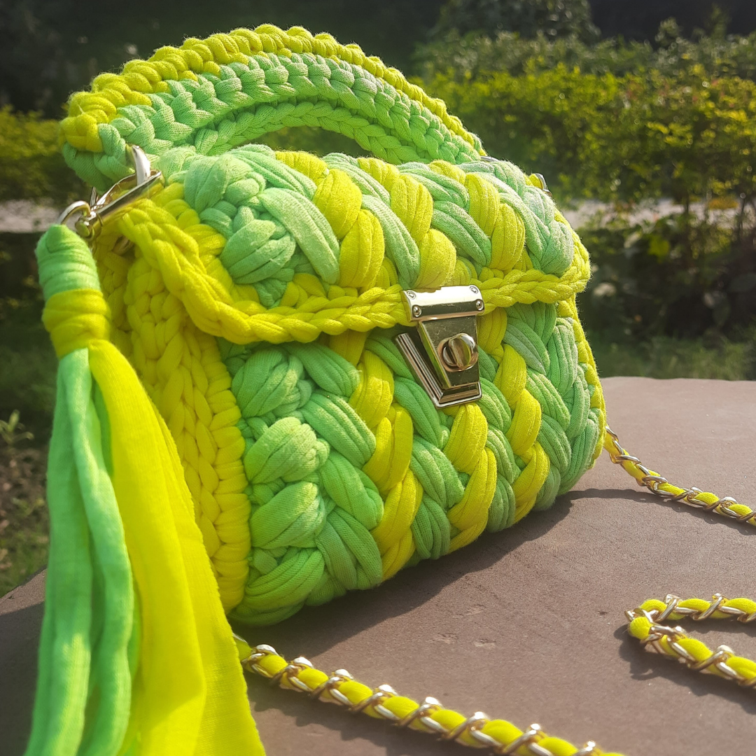 Shiroli Handmade Haldi-Mehndi Crochet Handbag- Image 4