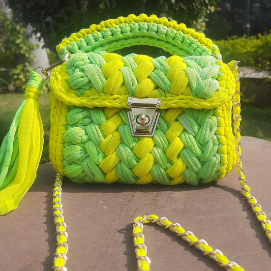 Shiroli Handmade Haldi-Mehndi Crochet Handbag- Image 5