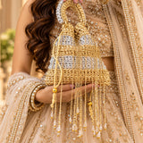 Shiroli Handmade Metallic Gold & Silver – Chandni Potli Crochet Bag - Image 1