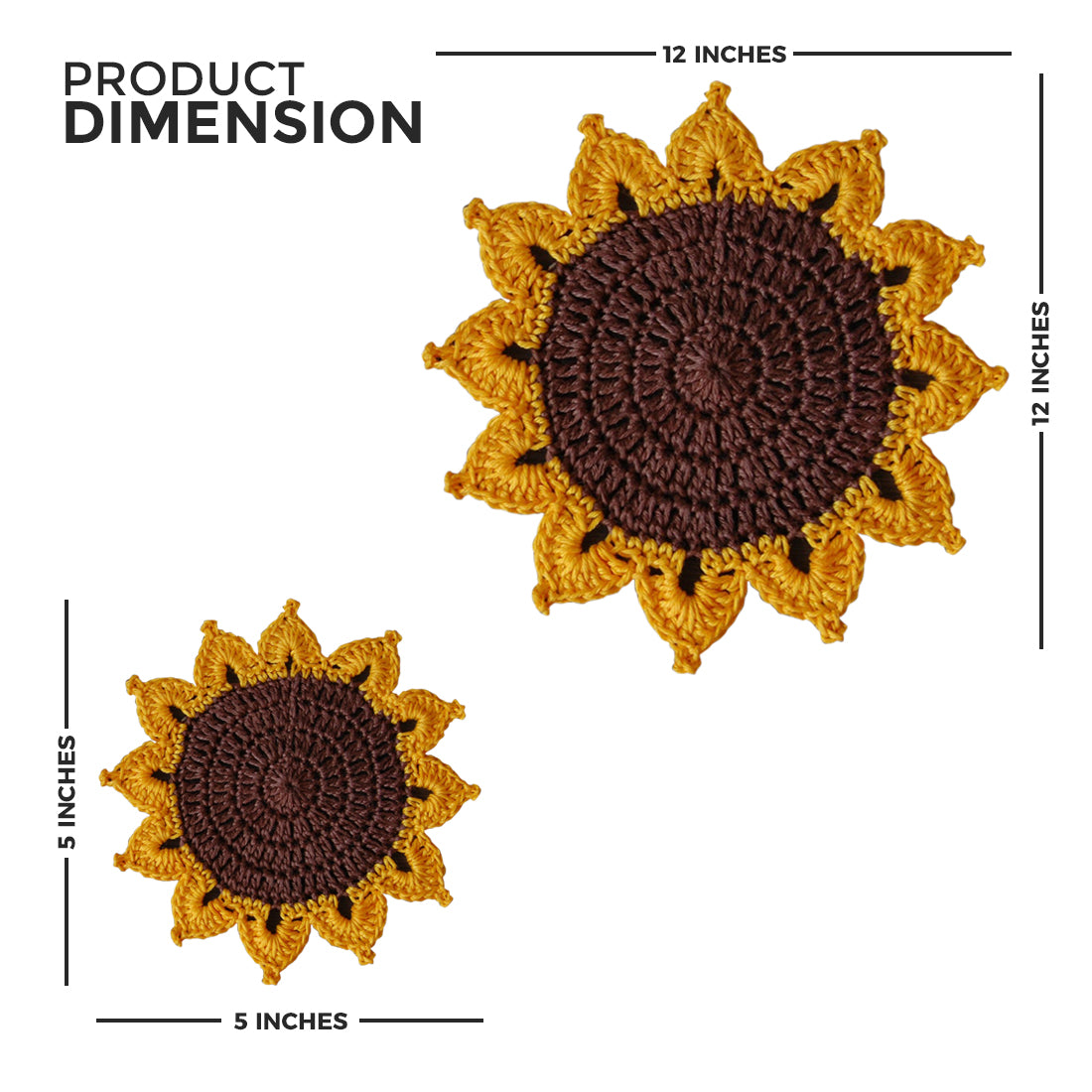 Bright & Cheery Sunflower Placement & Coaster Set - Shiroli -Image 7