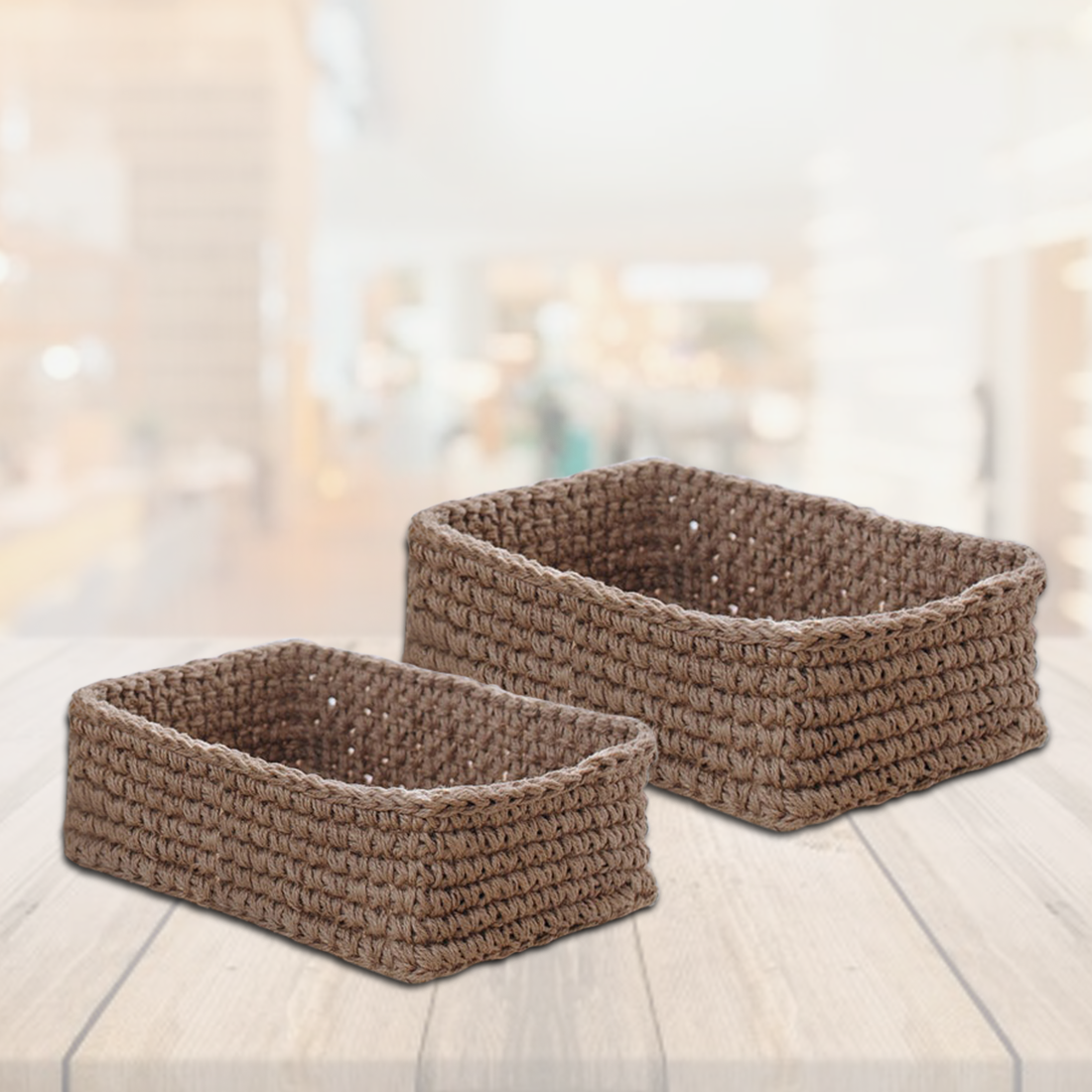 Eco-Friendly Storage Organizer Baskets - Set of 2 - Image 1
