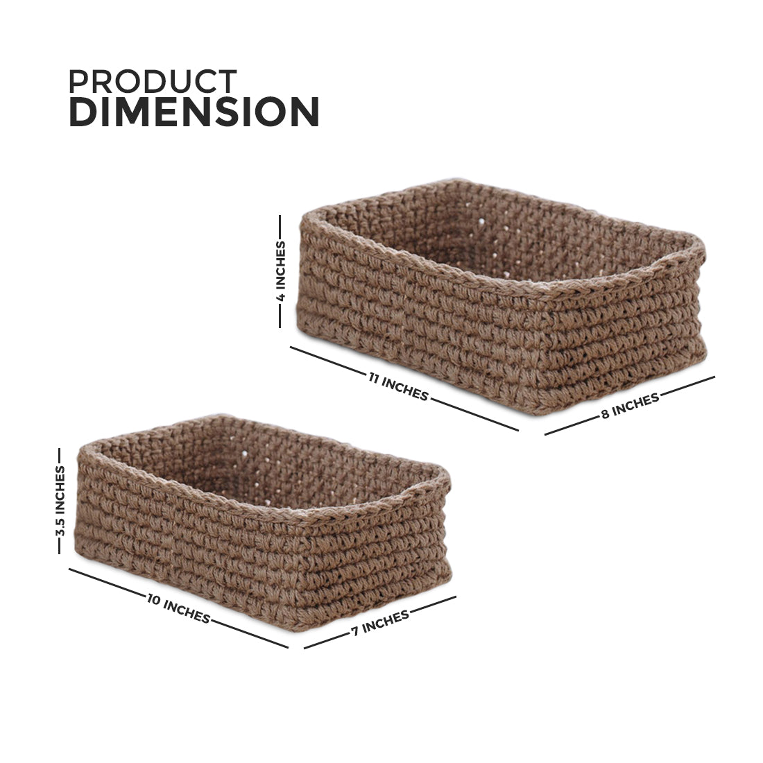 Eco-Friendly Storage Organizer Baskets - Set of 2 - Image 5 - Shiroli