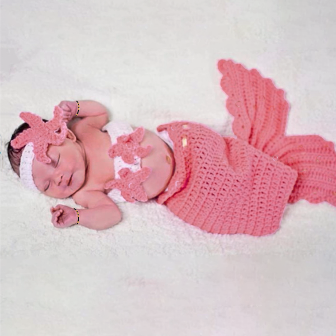 Handmade Baby Girl Mermaid Costume - Shiroli - Image 4