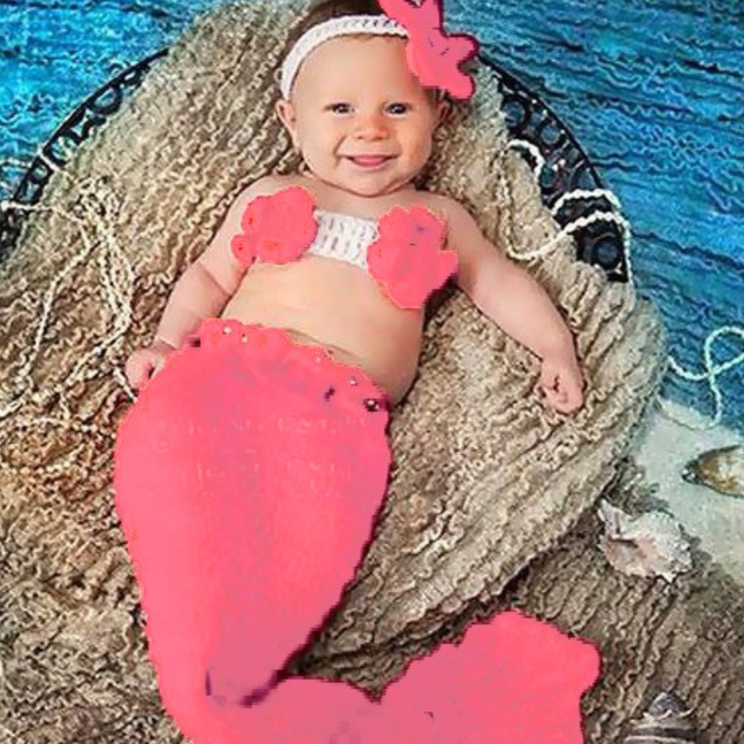 Handmade Baby Girl Mermaid Costume - Shiroli - Image 3