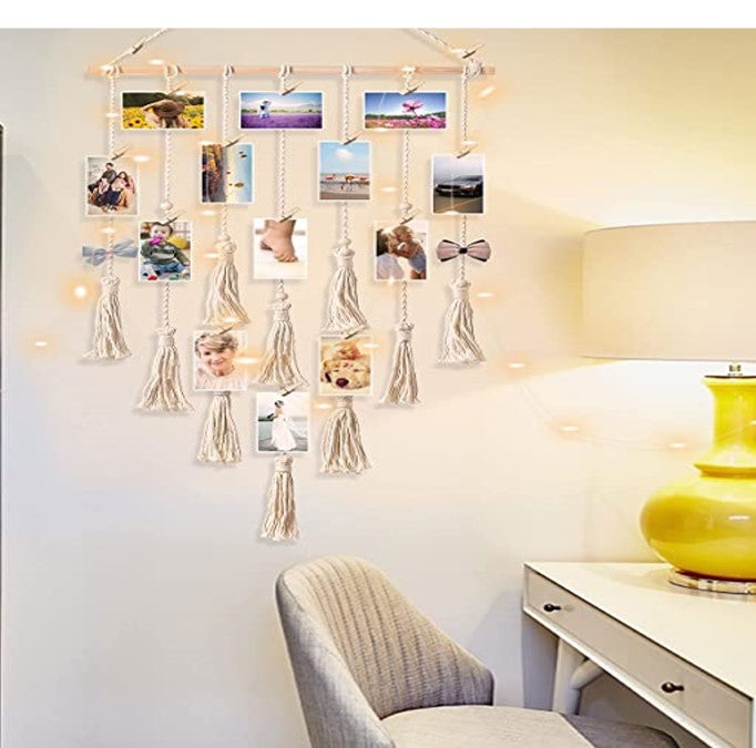 Hanging Photo Display Wall Decor With LED Light-Shiroli-14