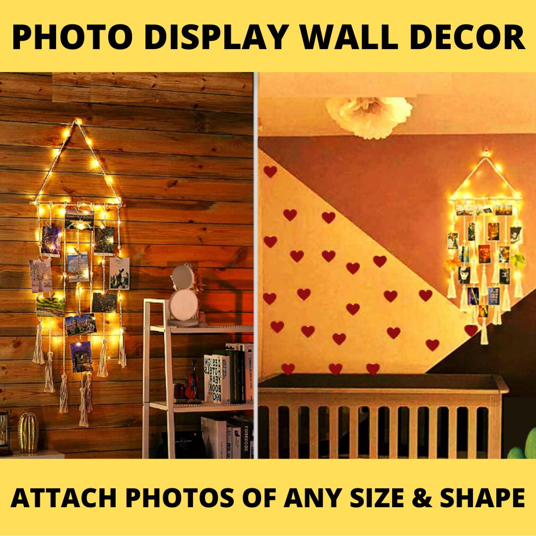 Hanging Photo Display Wall Decor With LED Light-Shiroli-10