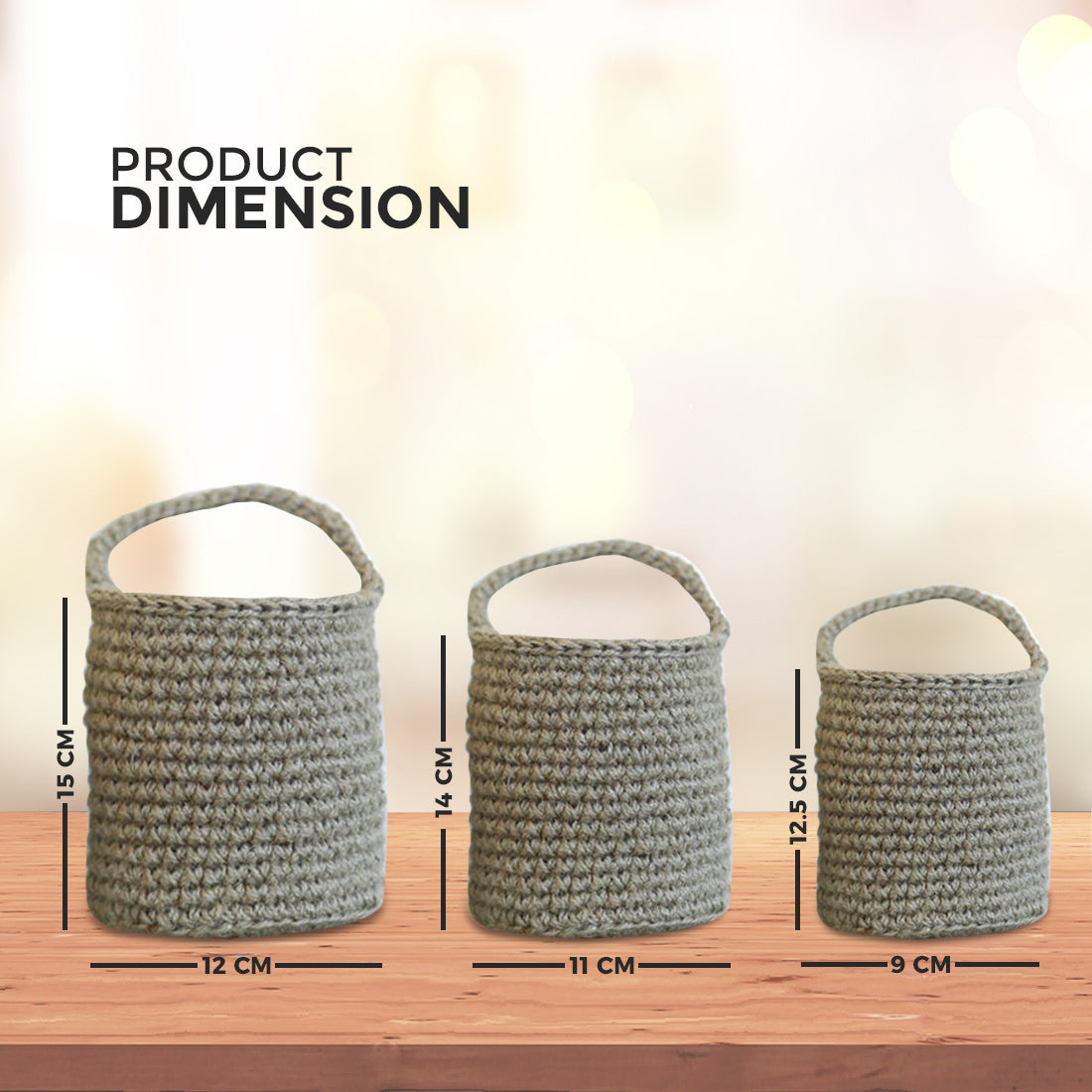 Jute Hanging Wall Storage Baskets - Shiroli - Image 7