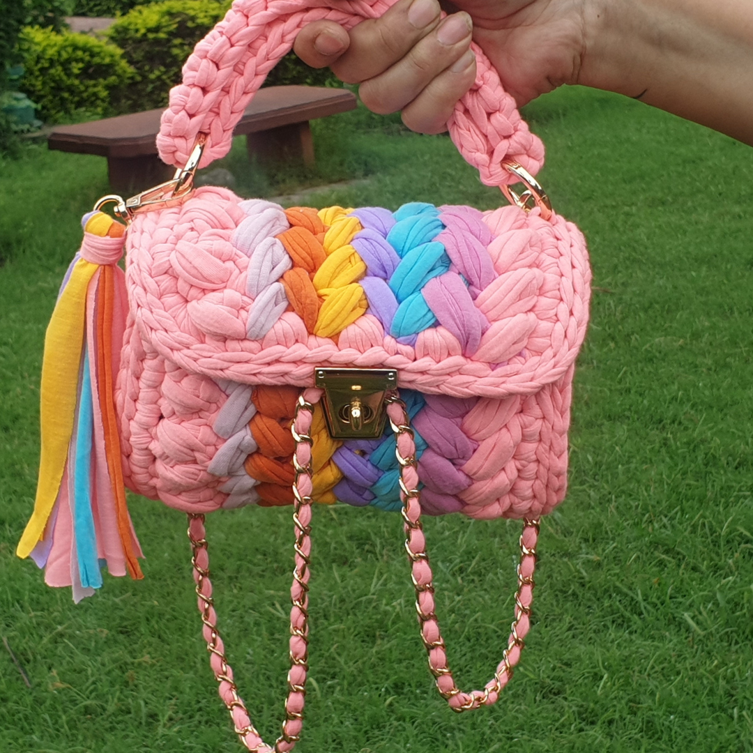 Shiroli Handmade Designer Blush Pink Bag