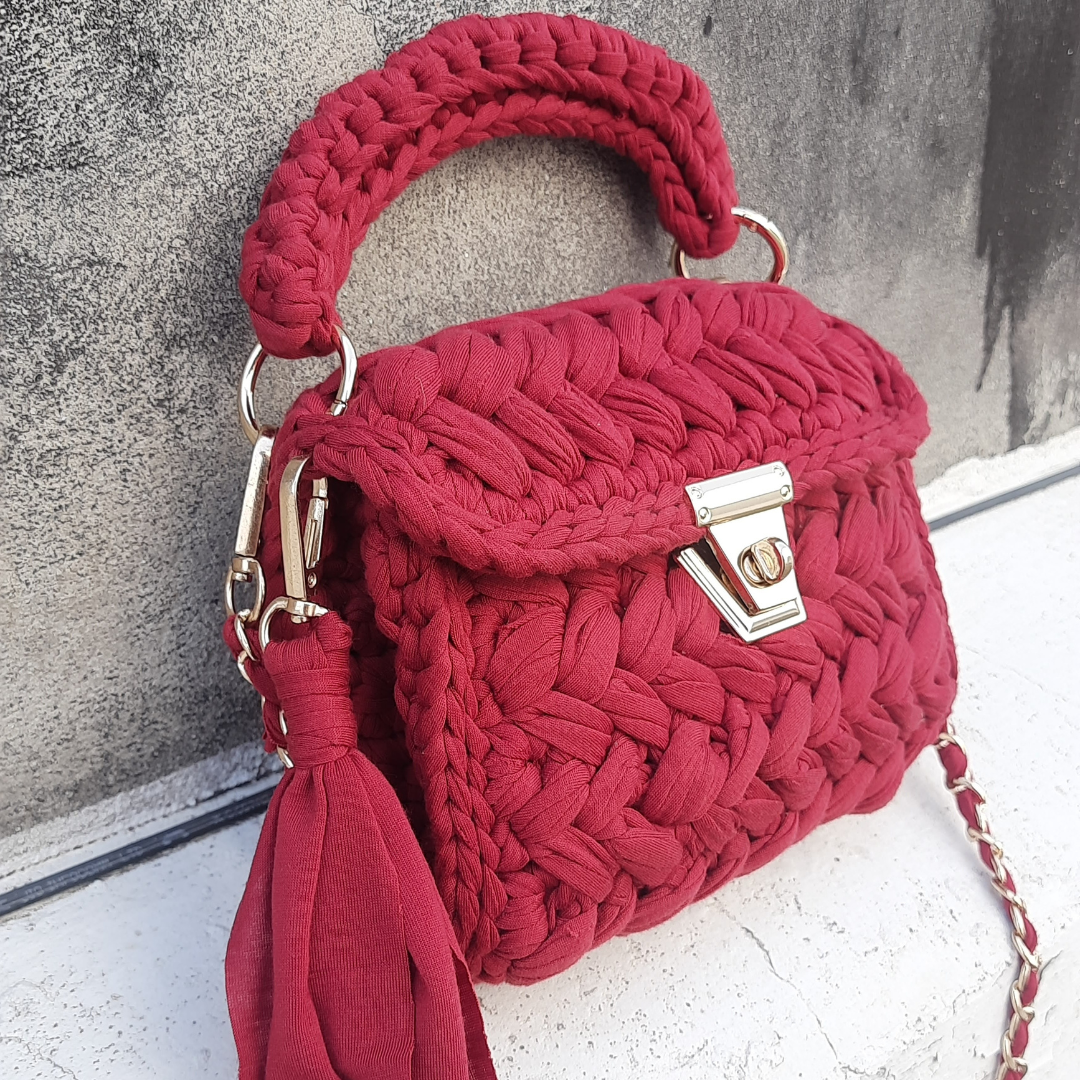 Shiroli Handmade Designer Burgundy Love Bag - Image 3