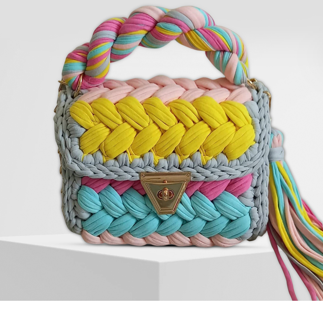 Shiroli crochet Handmade Designer Color-Burst Bag - Image 5