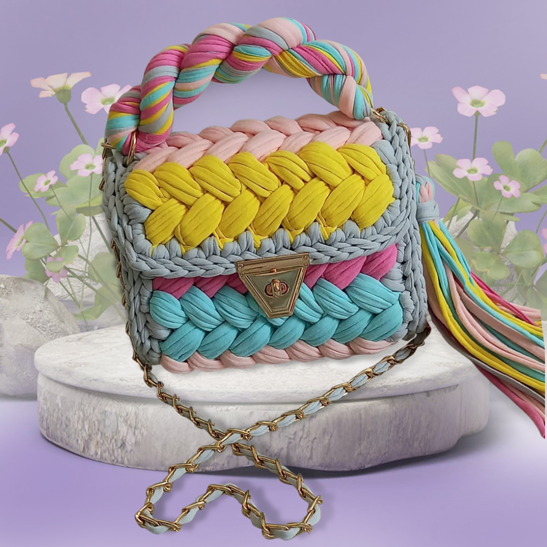 Shiroli crochet Handmade Designer Color-Burst Bag - Image 4