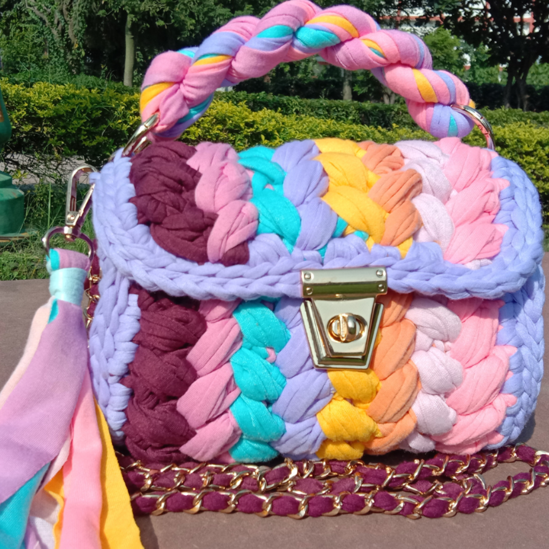 Shiroli Handmade Designer Multi-Color Bag - Image 1
