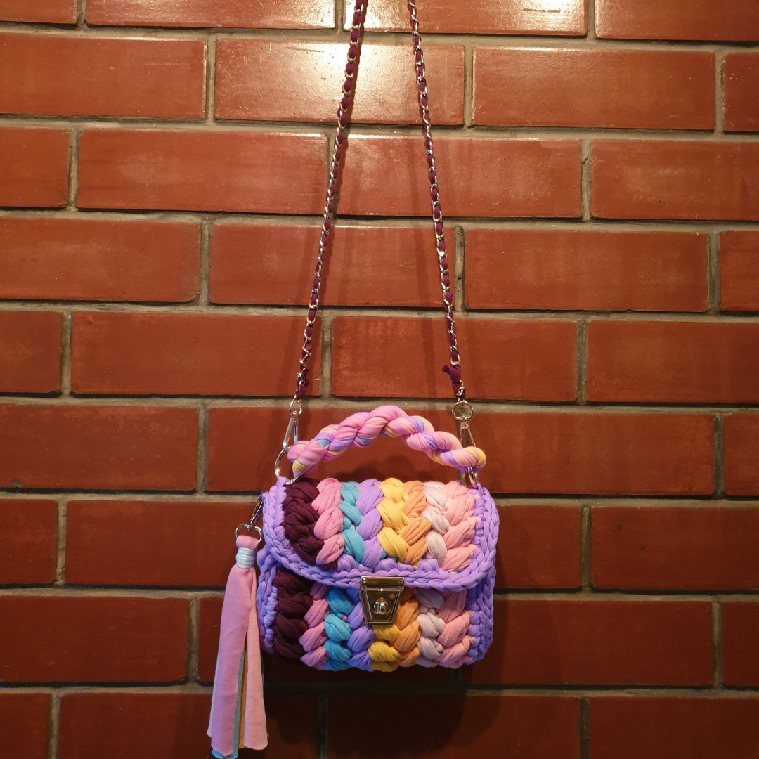Shiroli Handmade Designer Multi-Color Bag - Image 11