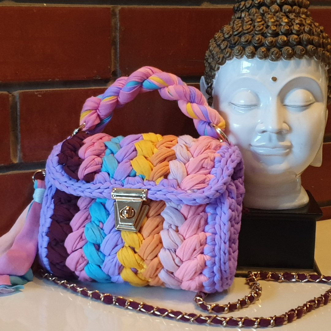 Shiroli Handmade Designer Multi-Color Bag - Image 10