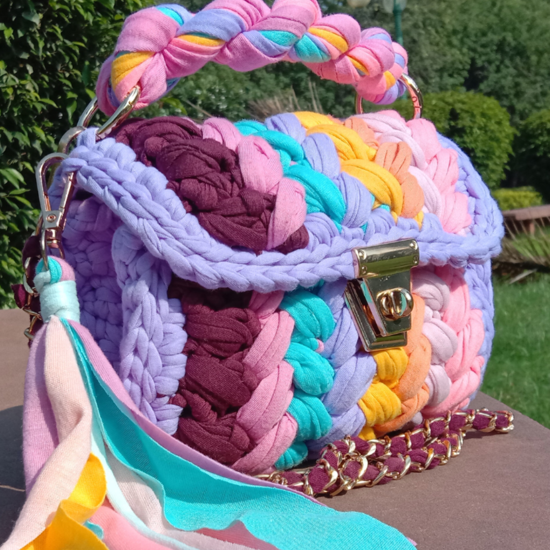 Shiroli Handmade Designer Multi-Color Bag - Image 2