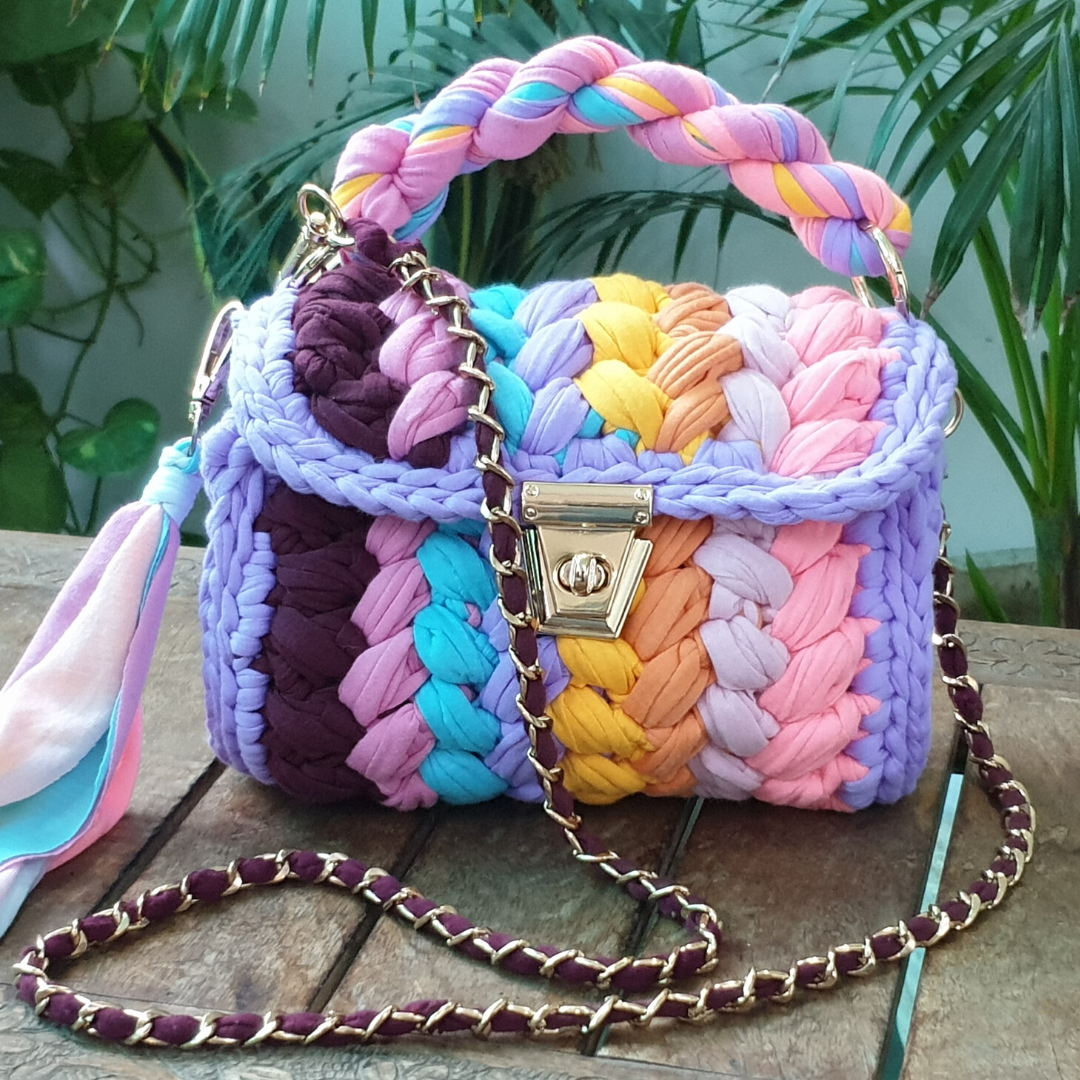 Shiroli Handmade Designer Multi-Color Bag - Image 4