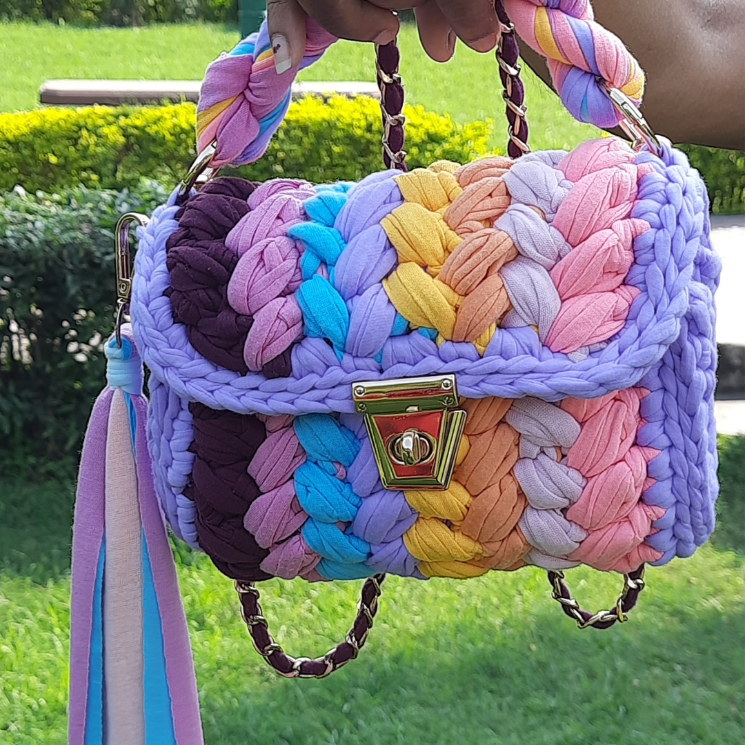 Shiroli Handmade Designer Multi-Color Bag - Image 6