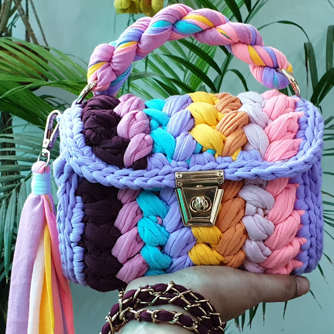 Shiroli Handmade Designer Multi-Color Bag-Image7