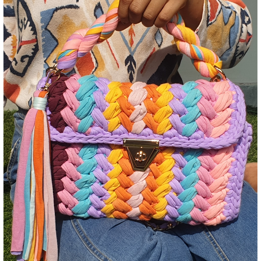 Shiroli Handmade Designer Multi-Color Super Bag - Image 5