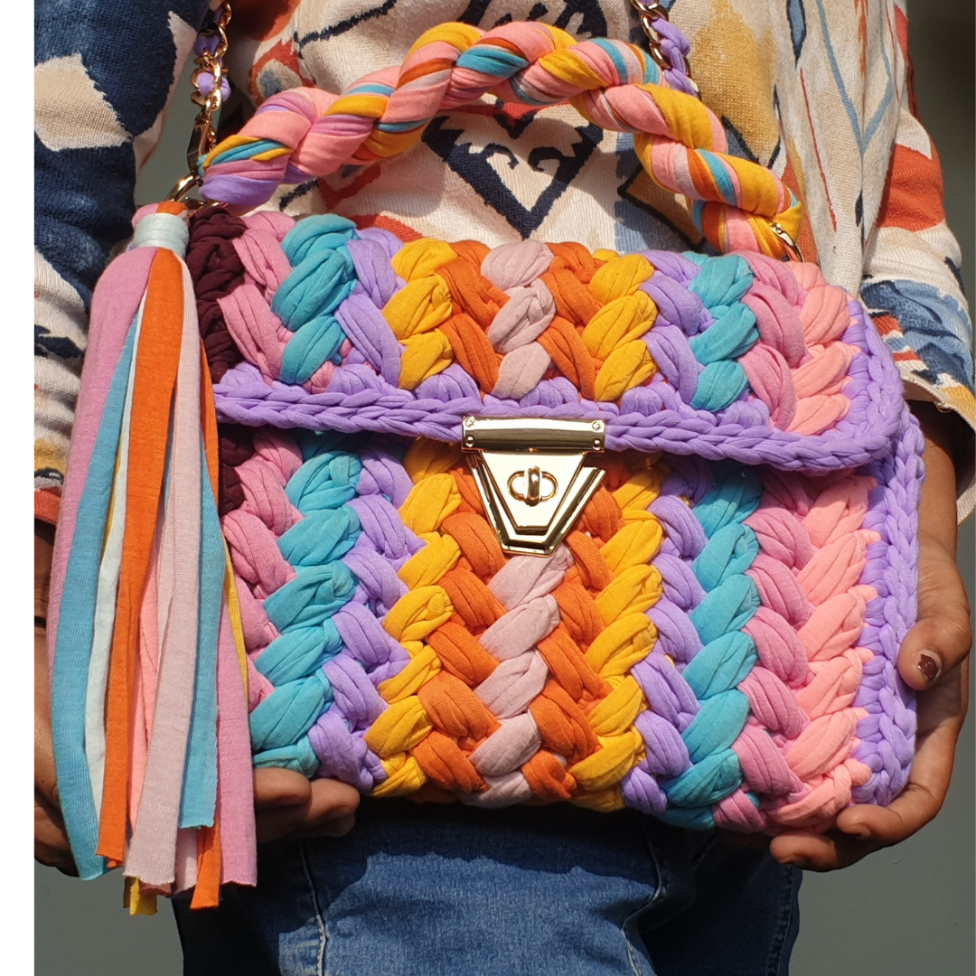 Shiroli Handmade Designer Multi-Color Super Bag - Image 6
