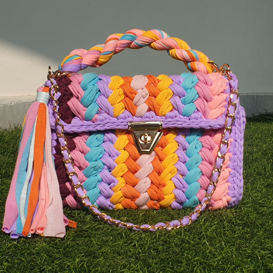 Shiroli Handmade Designer Multi-Color Super Bag - Image7