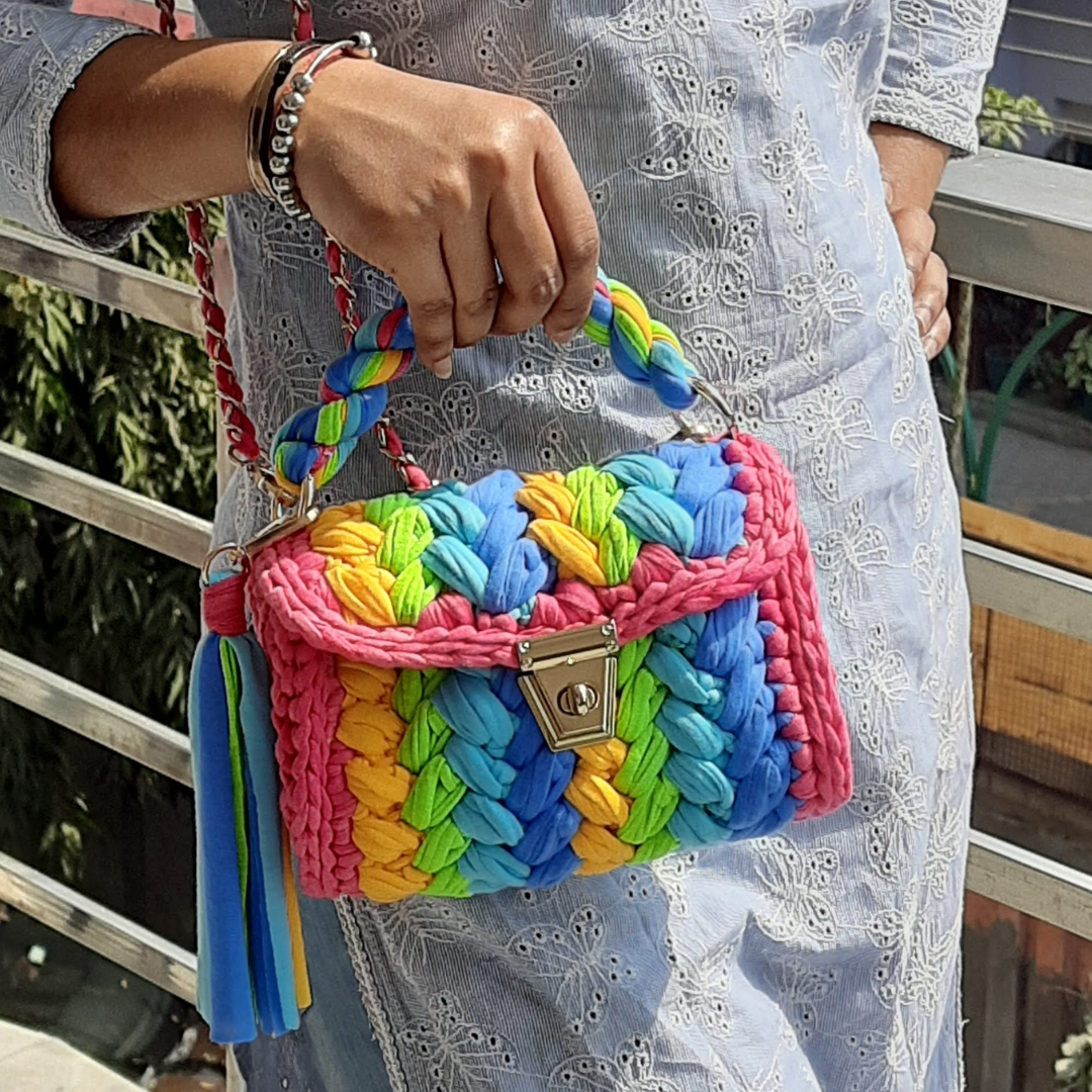 Shiroli Handmade Designer Prismatic Bag - Image 3