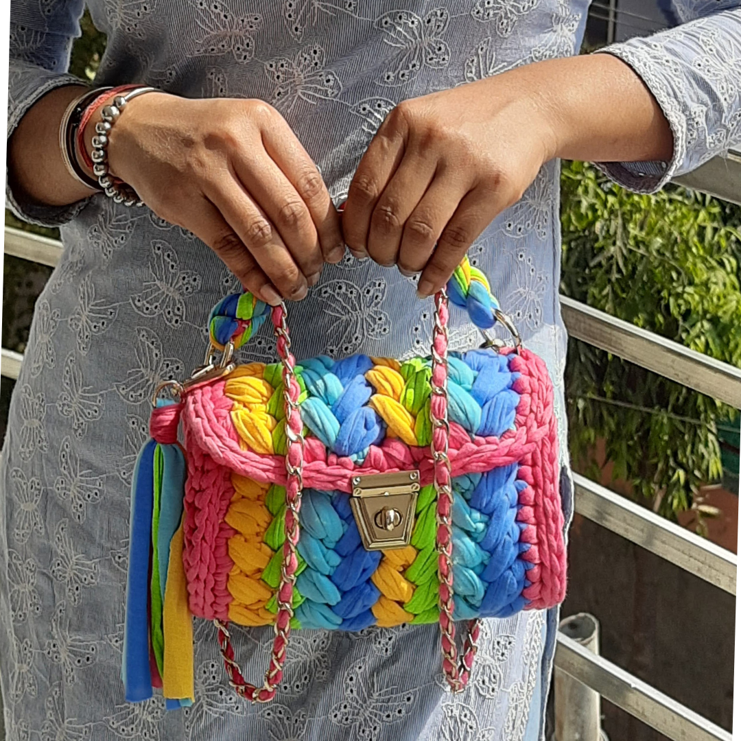 Shiroli Handmade Designer Prismatic Bag - Image 4