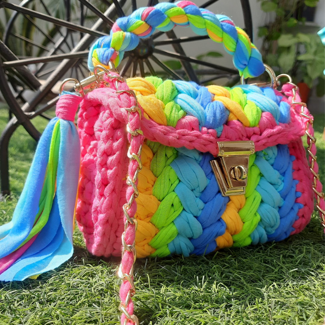 Shiroli Handmade Designer Prismatic Bag - Image 6