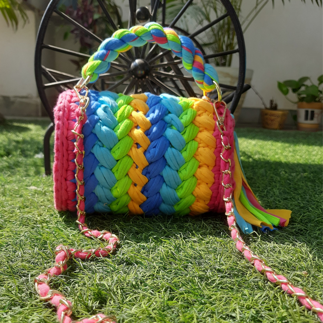 Shiroli Handmade Designer Prismatic Bag - Image 8