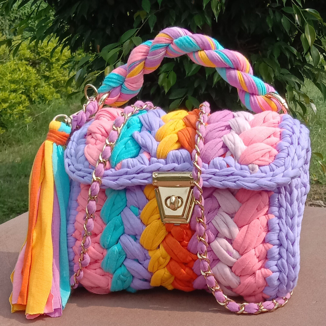 Shiroli Handmade Designer particolored Bag - Image 1