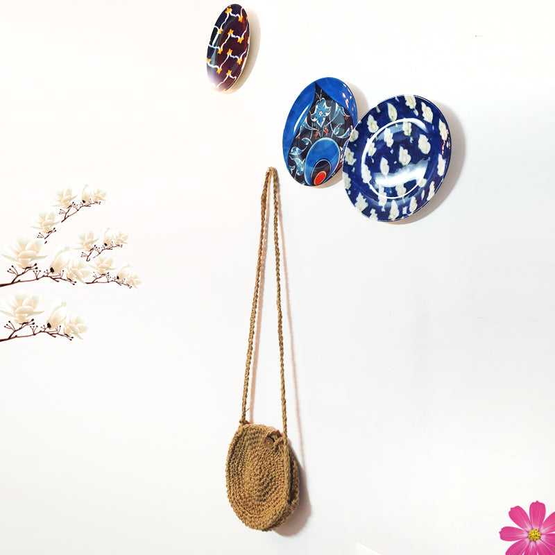 Stylish Round Jute Cross-body Bag- Shiroli - Image 1