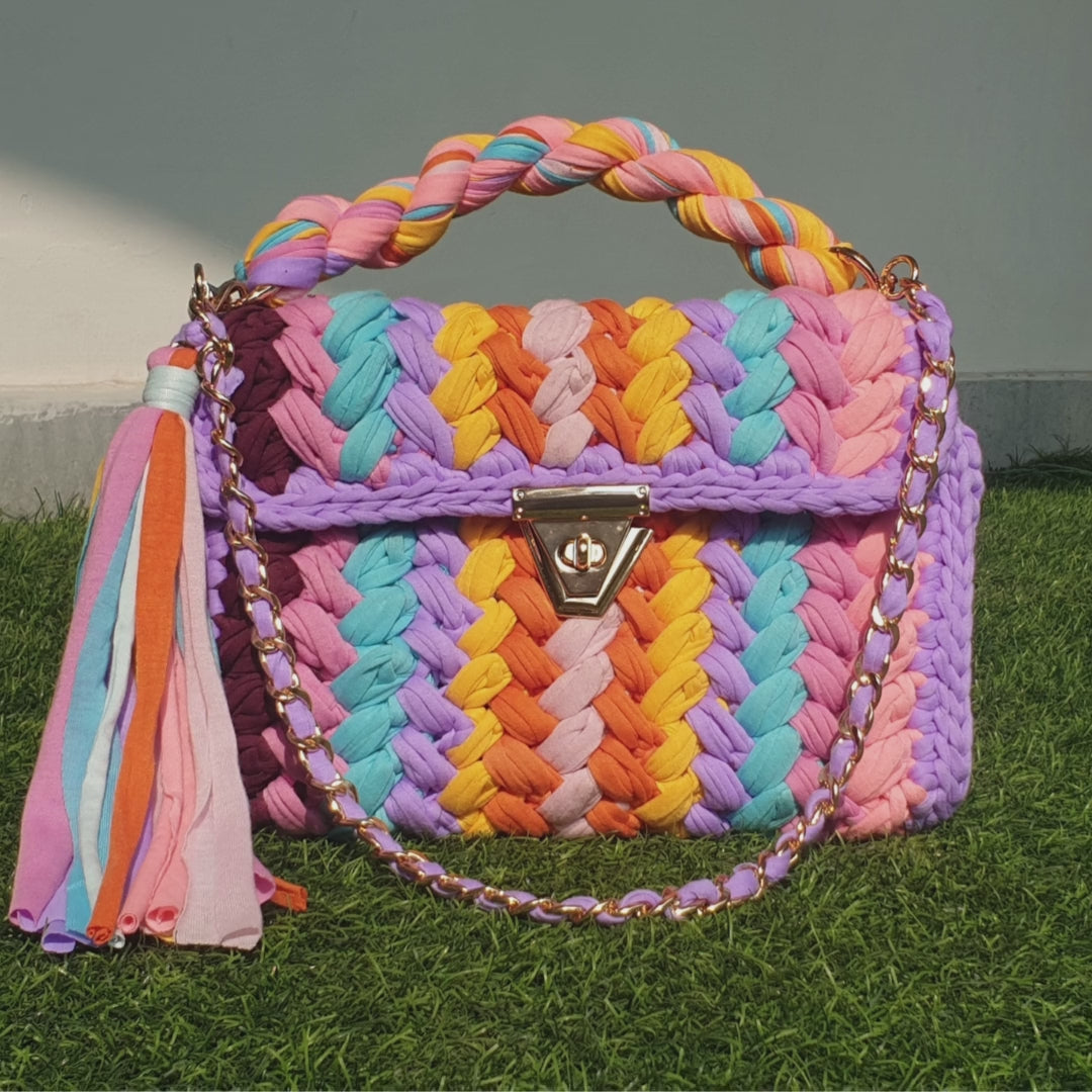 Shiroli Handmade Designer Multi-Color Super Bag - Image 2